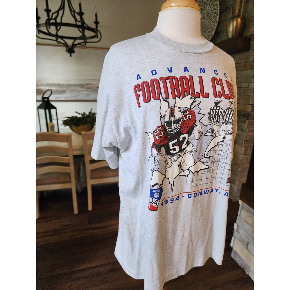 Vintage 1994 Advanced Football Clinic T Shirt XL AR Graphic Tee Large‎ Print - Picture 3 of 9